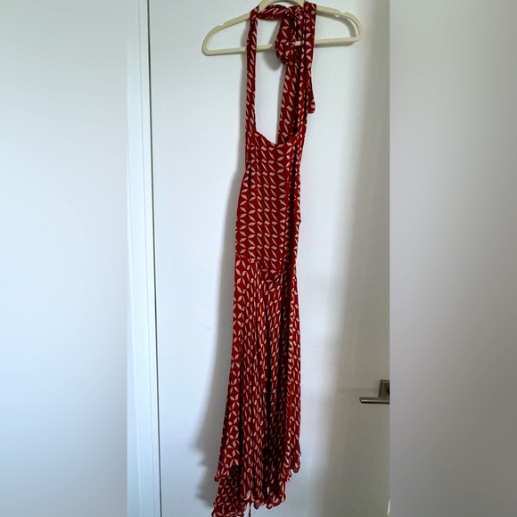 The Row: Red Backless Halter Dress in Medium! - Picture 3 of 7